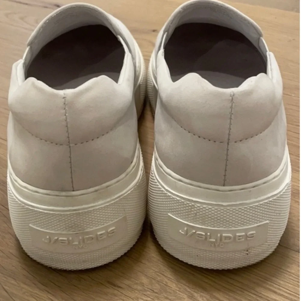 JSlides Aileen ivory leather sneakers 7.5